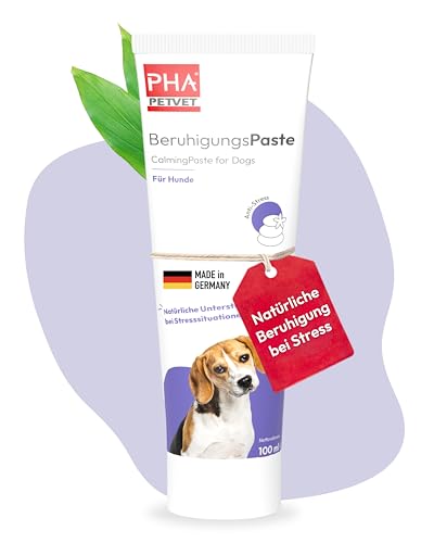 PHA BeruhigungsPaste Hund - Natürliches Beruhigungsmittel für Hunde bei Silvester, Angst & Stress, Autofahrt, Tierarzt, Beruhigung Hund, Entspannungs- & Anti-Stress-Mittel