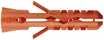 Mungo 1000080 MN Nylon Plug Anchor, 1-9/16" Length, 5/16" Plug & Drill Diameter, Premium Grade Anchor for Drywall, Brick, Concrete & Stone, Box of 100