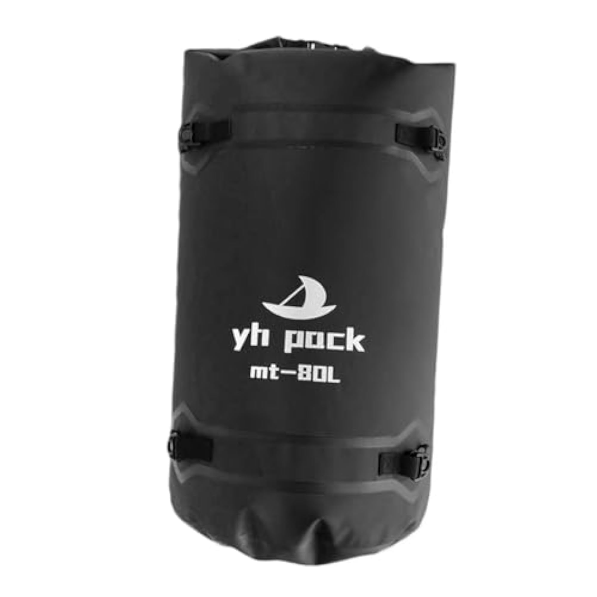Universal Waterproof Duffel Bag for Travel and Hiking, Black 80L