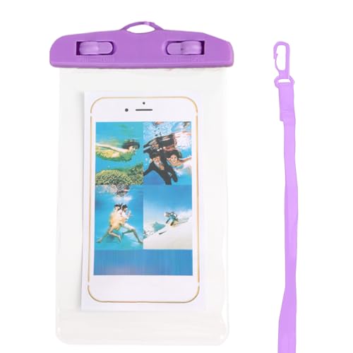 Bolsa impermeable para teléfono, bolsa para teléfono celular, bolsa transparente para pantalla táctil con cordón para rafting, kayak, pesca, barco, esnórquel, camping, ciclismo