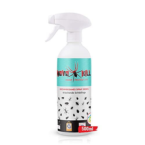 Novokill Insektenspray - Home Protect | Anti Spinnenspray, Ungeziefer Spray, Silberfisch Spray, Bettwanzen Spray in einem Spray | Spinnenabwehr mit Langzeitwirkung