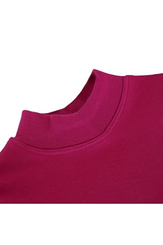 Image of Lilax Girls' Basic Long Sleeve Mock Turtleneck Cotton T-Shirt