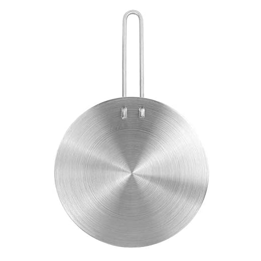 Inductie Adapterplaat 20/22/24CM Inductiekookplaat Adapterplaat Warmtestrooiplaat van Roestvrij Staal voor Inductiekookplaten, Elektrische Kookplaten, voor Koffie, Melk, met Afneembare(20 cm)
