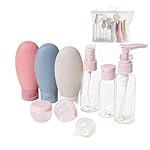 11pcs Travel Bottles for Toiletries, TSA Approved Travel Size Toiletries Containers Kit, Leak Proof Squeezable Travel Toiletry Liquid Bottles, Refillable Containers for Shampoo Conditioner Lotion