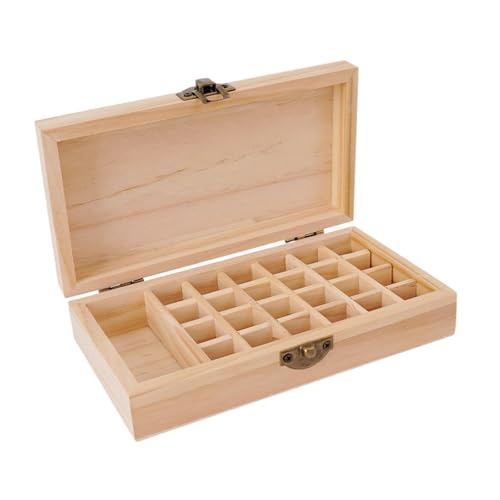 QUXVUIS Organizzatore per smalto e rossetto, portabottiglie da 15 ml e 5 ml, portaolio essenziale, soluzione di stoccaggio in legno robusto, organizer girevole per smalto e rossetto da tavolo