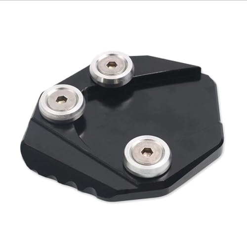 EQJSHL Motorrad-Seitenständer-Verlängerungsplatte Für Suzuki GSX-S125 GSX-S150, Aluminiumlegierung, Vergrößerte Platte Motorradseitenständer(Schwarz)