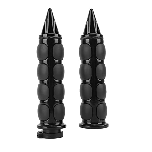 Poignées de moto anti-vibration en alu noir et caoutchouc pour soulager la fatigue des mains
