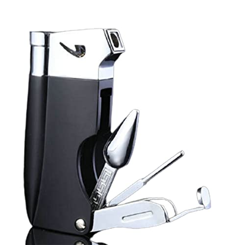 Multifunktionales Kreatives Feuerzeug Aufblasbares Metallgeschenk Kommt mit DREI-in-Eins-Zigarrenwerkzeug Diagonal Fire Zigarettenanzünder Tragbar