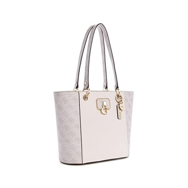 GUESS womens Noelle Small Elite Tote, Powder, One size US