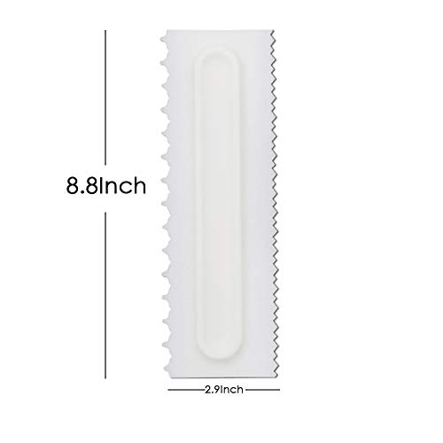 Mwellewm C19 4 Pcs/Set Cake Scraper Decorating Plastic Sawtooth Comb Mousse Butter Cream Cake Edge Tools Plastic Sawtooth Cake Icing Smoother Kitchen Baking Cake Edge Diy Tool thumb #1