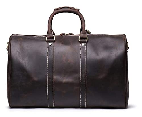 Men Men Vintage Leather Oversized Travel Duffel Bag, Weekender Overnight Sport Gym Luggage Carryon Tote Handbag Sports Overnight Gym Luggage Weekend Tote Ba3