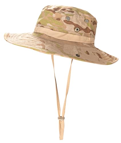 Rosoz Chapéus de sol para homens e mulheres Boonie chapéu FPS 50+ chapéu balde aba larga proteção UV