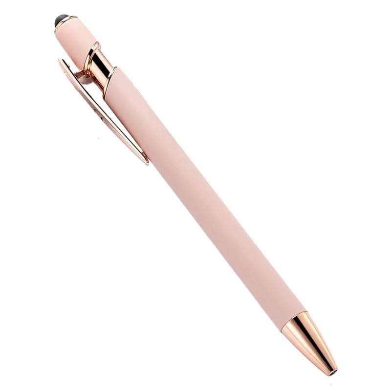 Stylo tactile en métal gravé : lot de 200 stylos roses multifonctions