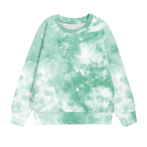 Tie Dye Sweatshirts For Girls Cute Long Sleeve Crewneck Fleece Pullovers Casual Graphic Teens Sweaters 1-12 Years4