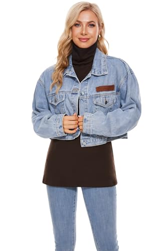 Image of TAIPOVE Cotton Fleece Lined Turtleneck Top for Women Long Sleeve Mock Turtle Neck Lightweight Sweater Thermal Underwear Shirt