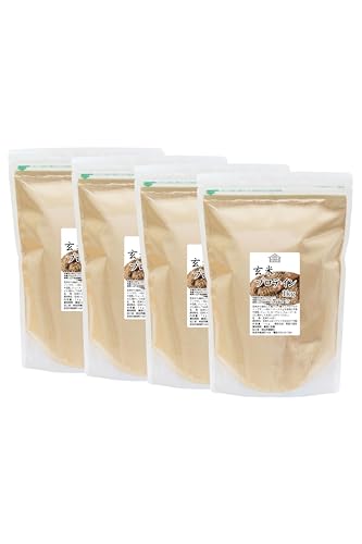 自然健康社 玄米プロテイン 1kg×4個 ブラウンライス たんぱく 無添加 パウダー 粉末