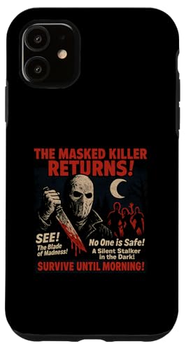 仮面キラーリターンズ スラッシャー 映画ポスター ヴィンテージ ハロウィン スマホケース iPhone 11 用