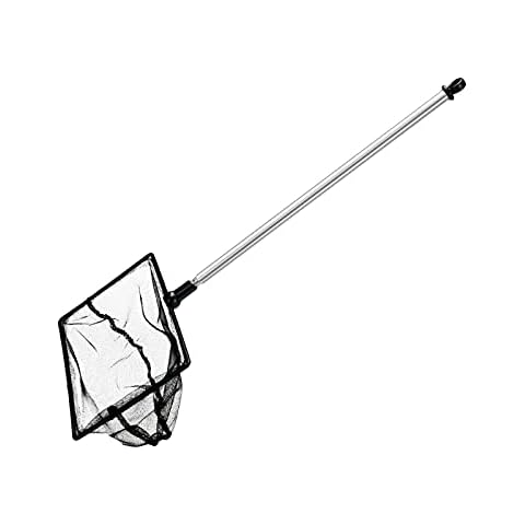 aupawdy fish net,Aquarium Fish Net fine mesh net Small Pond Net Stainless Telescopic 17-35cm Long Handle Nylon Fine Mesh Fish Net For Fish Tank Cover