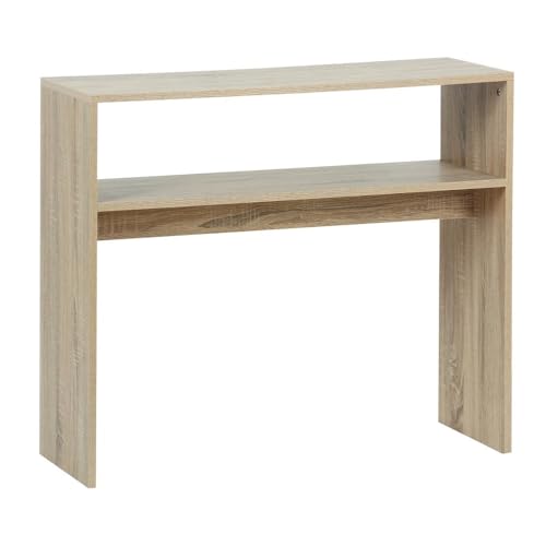 CASASELECCION Consola Cube de Tablero de aglomerado Laminado de 15 mm, de Color Natural. Medidas: 90x30x75 cm. Requiere Montaje.