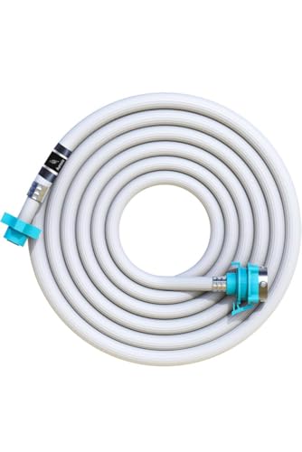 Image of Washing Machine Pipe Inlet 2 Meter | Water Inlet Pipe with Universal Tap Adaptor Connector | Anti-Kink, Burst Proof & Pressure Resistant | Hot & Cold Water Compatible Washing Machine Inlet Hose