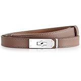 DUNSOO Gürtel Damen, klassischer Einfarbiger Legierungs Twist Lock Verstellbarer Dünner Gürtel, Geeignet Für Kleiderdekoration, Jeans, Kleid. Damengürtel