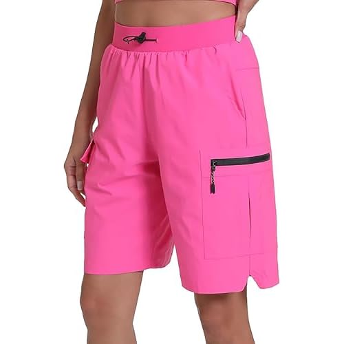 Rrosseyz Women’s Hiking Cargo Shorts with Pockets Quick Dry Athletic Gym for Women Exercise Lounge