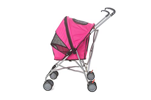 Carrinho Passeio Pet para Transporte Cachorro Happy Rosa Woof