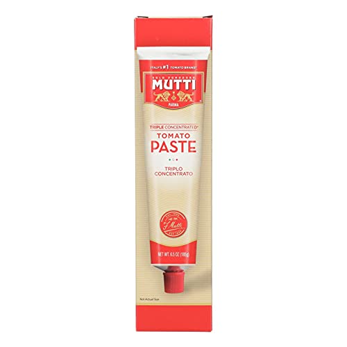 Mutti Triple Concentrated Tomato Paste (Triplo Concentrato), 6.5 oz. Tube |12 Pack | Italy’s #1 Brand of Tomatoes | Tube Tomato Paste | Vegan Friendly & Gluten Free | No Additives or Preservatives