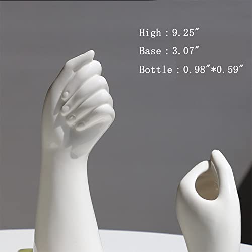 Vase corps humain en céramique blanche pour art de table moderne - 7