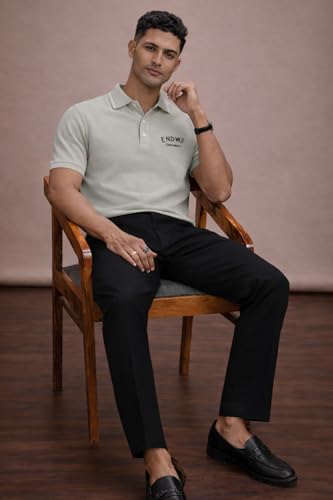 Image of ENDEAVOUR WEAR Men Men Short Sleeve Solid Cotton Rich Polo T Shirt | Collar Tshirts | Half Sleeves | Plain-Regular Fit