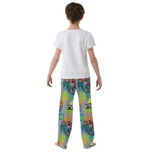 Bright Motorcycles Urban Style Boys Track Pants Toddler Casual Pants Sweatpants Kids Athletic Pants for 6-8 Years3