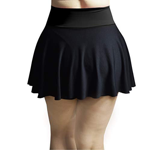 Short Saia Rodada Cores Neon (PRETO, GG)