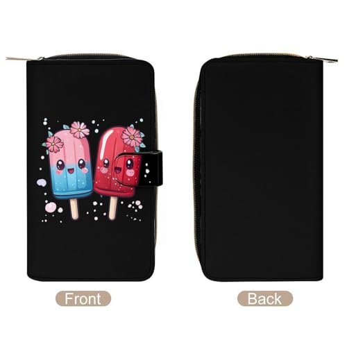 Cute PopsiIcle Womens PU Leather Wallet Long Purse Clutch Organizer for Office Travel3