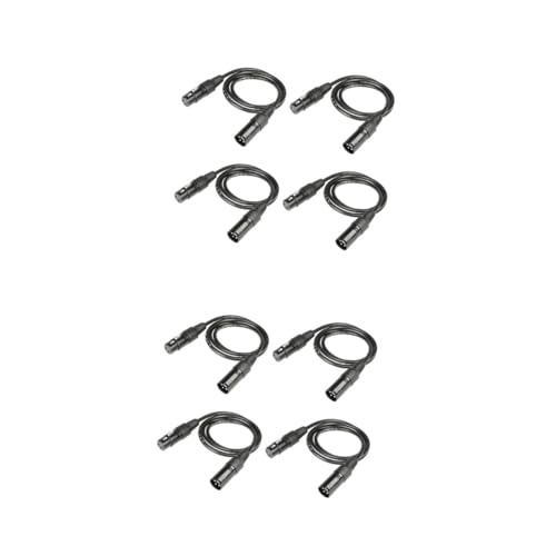 Câble DMX cordon microphone XLR 3 broches fil d'éclairage scène ampli Abaodam 8 pces