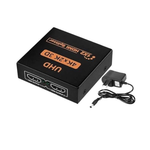 Image of Speedio Screen Mirror (1 Input 2 Output - Hdmi) with Power Adapter (No Switch) Mirroring Box | Splitter for TV, PC, Laptop, Fire Stick, PS4, PS5, Xbox (Non-Switch Model) - Pack of (1)