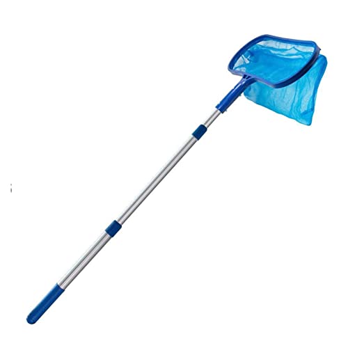Red de skimmer de piscina-1 pieza telescópica para estanques de limpieza de escombros rastrillo de hojas (color: 02)