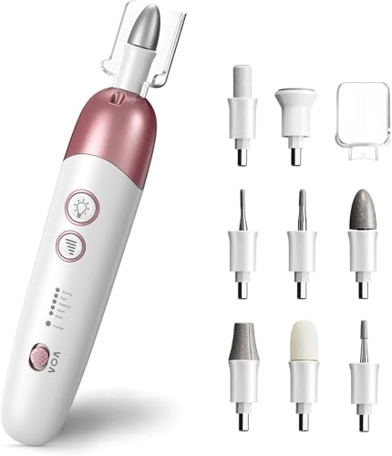 Vexloria Set Manicure Elettrico, Set Pedicure Ricaricabile Usb, Cura Dei