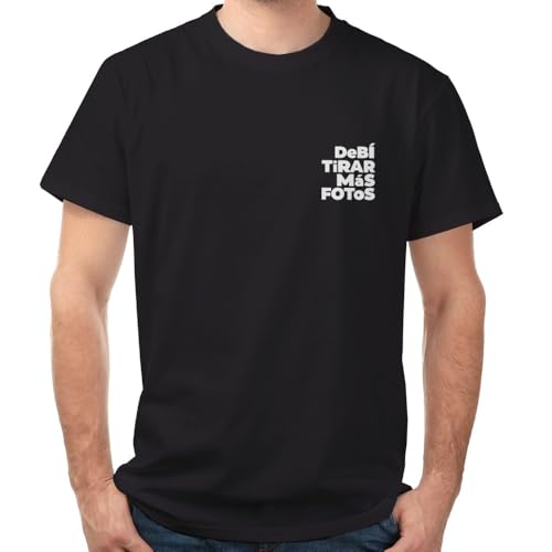 Wanapix | Camiseta Personalizada por 1 Cara | 100% Algodón Talla S | Color Negro | Manga Corta | Impresión Digital | Apta para Lavadora | DTMF