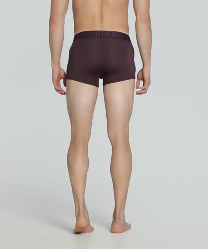 Image of Puma Bamboo Men's Trunks - Warm Chestnut - White