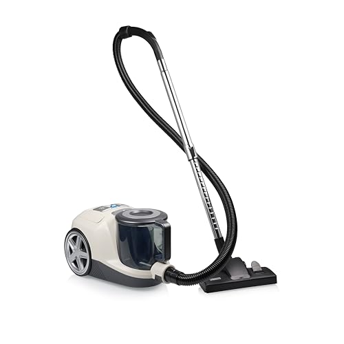 Princess Cyclone Storm Aspirador sin Bolsa, 4 litros de Capacidad, Motor de 700 W con tecnología multiciclón, 8 m de Cable, Filtro HEPA, Cepillo Combinado para alfombras y Suelos Duros, 335080