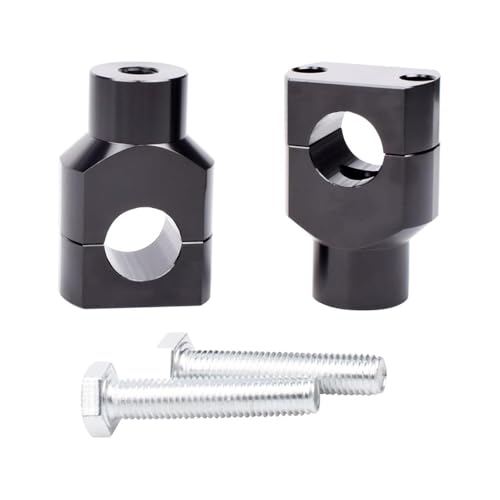 Riser de manillar de motocicleta de 25mm en aluminio negro para elevación y soporte de barra 5