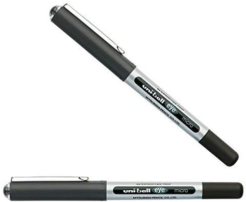 uni-ball Eye Micro UB-150 Rollerball Pen - Black, Pack of 2