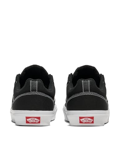 Vans Men's Seldan Shoe | Retro Tennis Inspired Sneakers for Fashion, Work & Everyday Wear, Canvas Black/White, 9