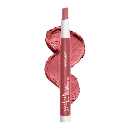 Image of Seven Seas Color Stylo NonTransfer Matte Lipstick | Matte Finish Crayon Lipstick | Waterproof | Long Lasting | Lasts Up to 24 hours(Bisscoffe)