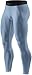 TSLA Men's Compression Pants - Cool Dry Athletic Sports Workout Running Tights Leggings Baselayer, Hyper Control Pants Stone Blue, X-Large