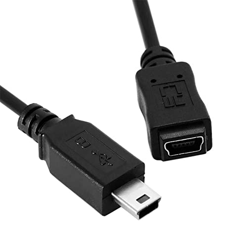 NFHK USB 2.0 Hi Speed Mini USB 5Pin Male to Female Extension Adapter Cable 150cm, Black - Image 3