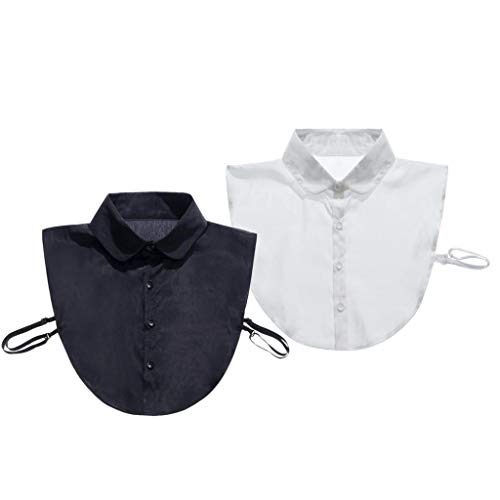 Esquirla 2Pack Elegant Ladies Fake Collar Destacável Camisa Colarinho Dickey Dicky