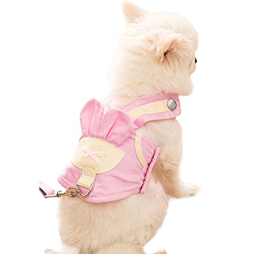 Bidason 犬 ハーネス リード 可愛い 猫具 胴輪 ベスト 7色 小型犬 兼用 牽引ロープ 簡単脱着式 通気 メッシュ 散歩 軽量 抜けない 歩行補助 四季適用 猫 サイズ選択可 カラー選択可