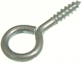 One Stop DIY 400 x FRAME SCREW IN EYE CLOSED HOOK HANGERS 19MM X 1.85MM NICKLE PLATED NEW