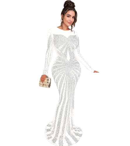Image of PORRCEY Sexy Elegant Rhinestone Party Club Night Formal Dress for Women